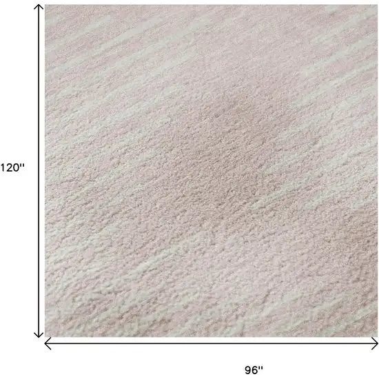 Pink And Ivory Geometric Washable Area Rug With UV Protection Photo 9