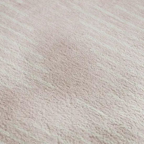 Pink And Ivory Geometric Washable Area Rug With UV Protection Photo 2