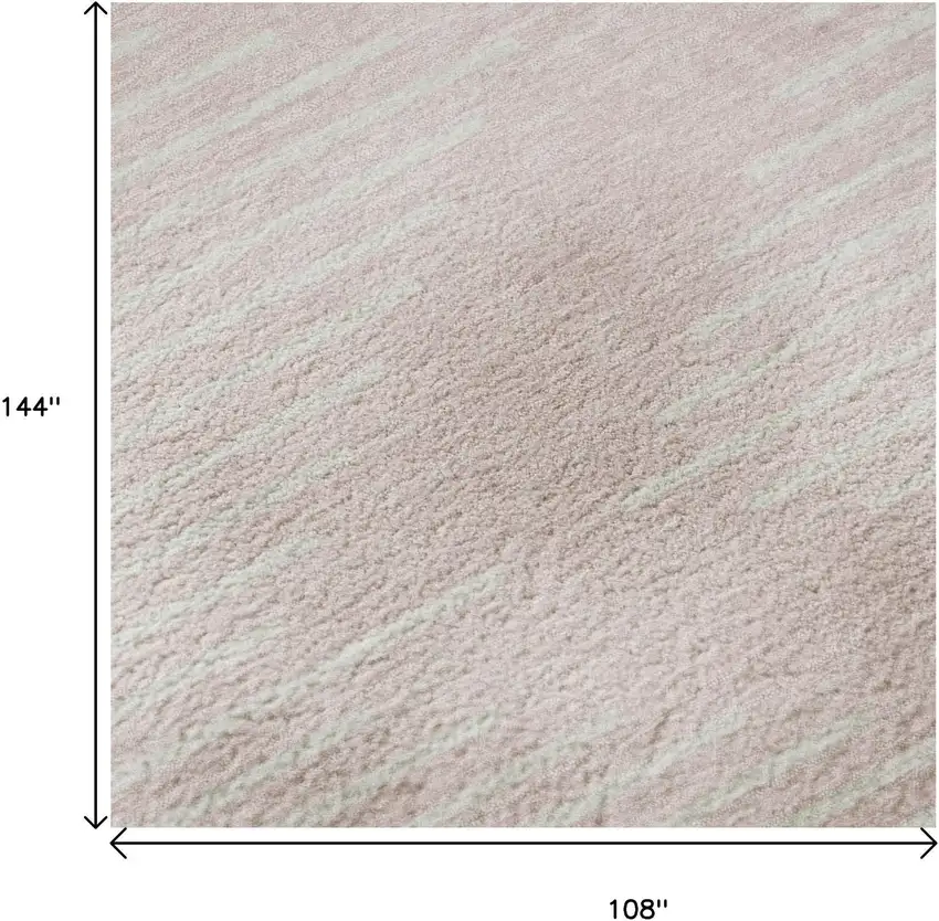 Pink And Ivory Geometric Washable Area Rug With UV Protection Photo 8