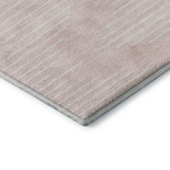 Pink And Ivory Geometric Washable Area Rug With UV Protection Photo 6