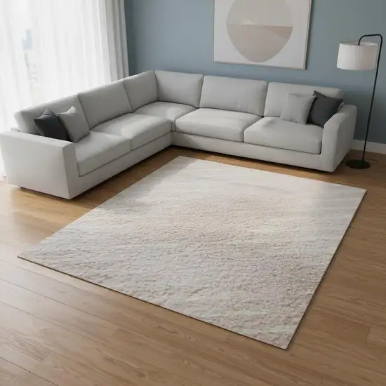 Pink And Ivory Geometric Washable Area Rug With UV Protection Photo 2