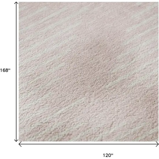 Pink And Ivory Geometric Washable Area Rug With UV Protection Photo 8