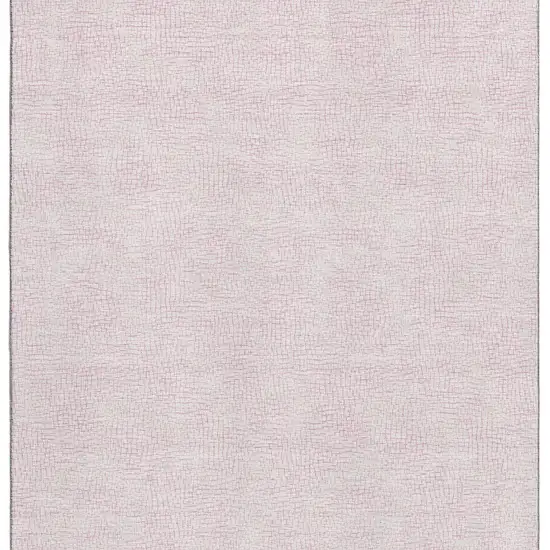 Pink And Ivory Geometric Washable Area Rug With UV Protection Photo 4