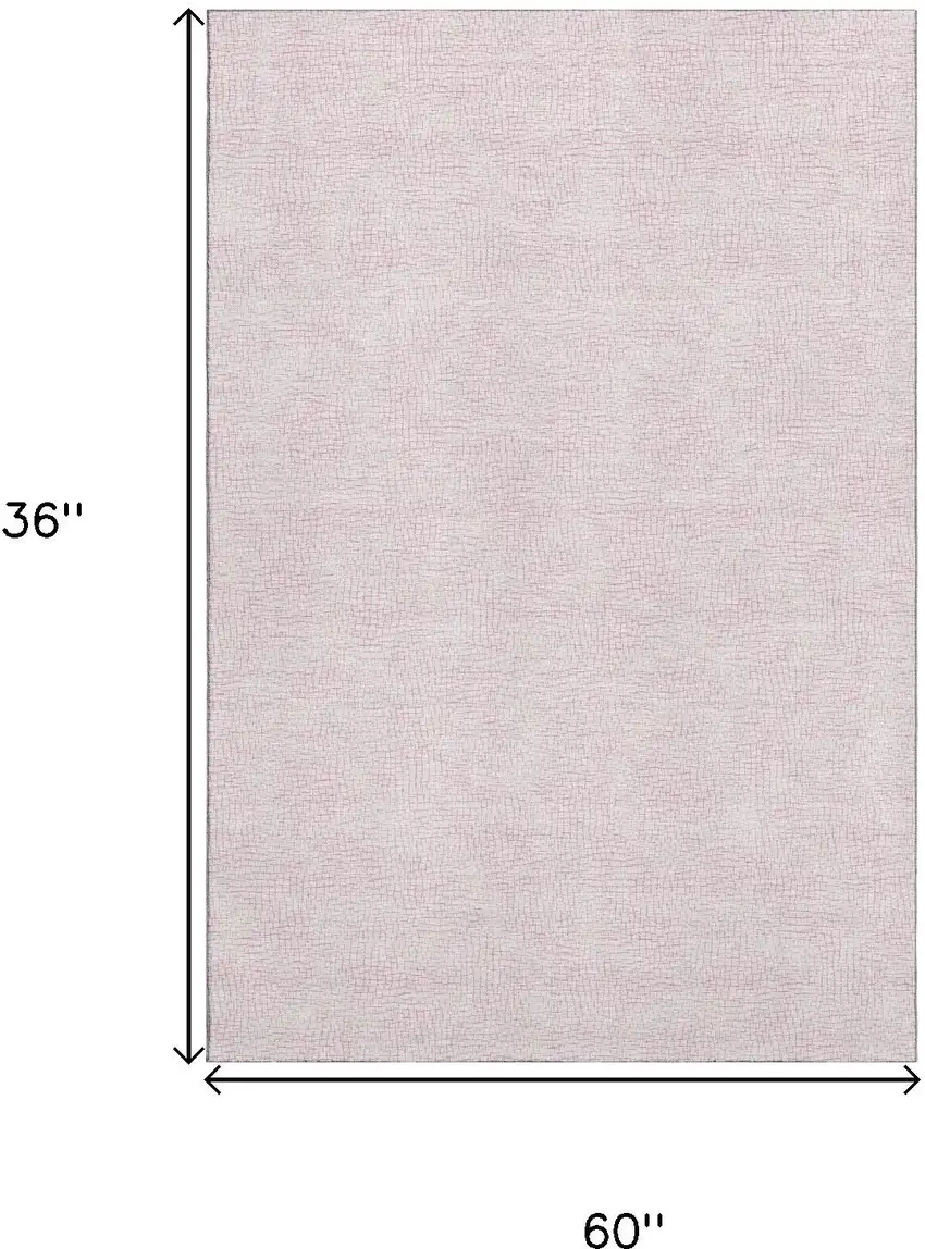Pink And Ivory Geometric Washable Area Rug With UV Protection Photo 9