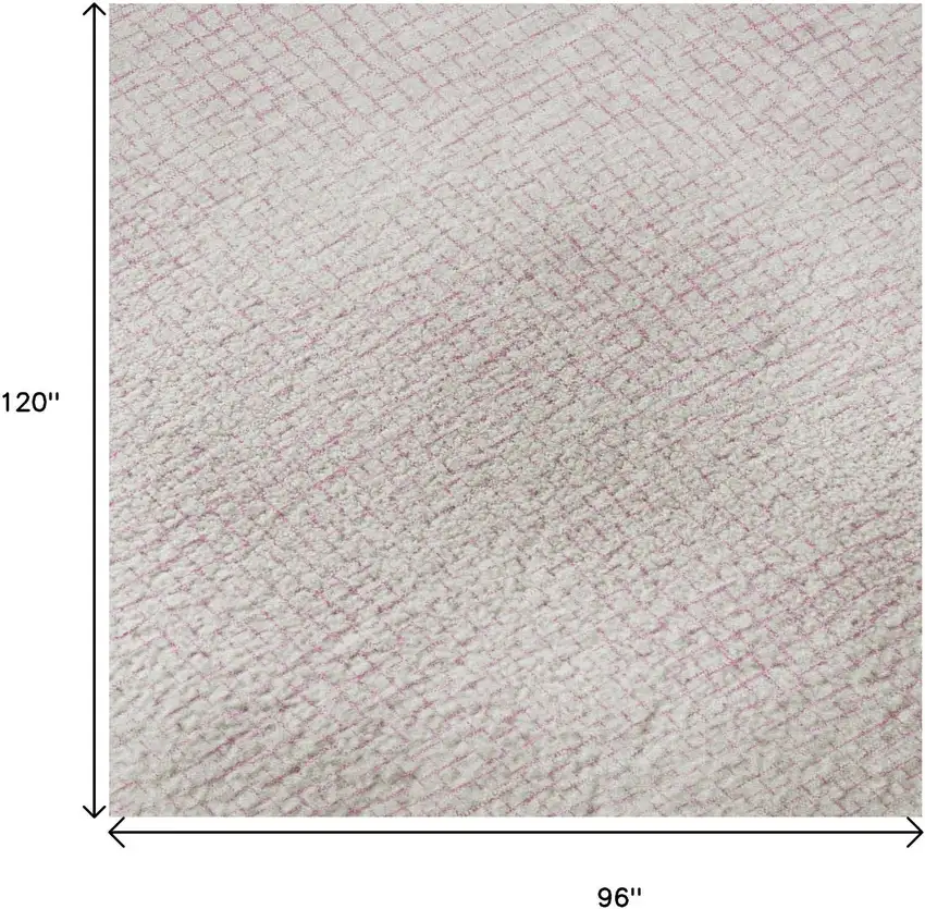 Pink And Ivory Geometric Washable Area Rug With UV Protection Photo 9