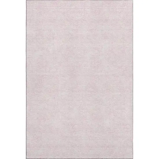 Pink And Ivory Geometric Washable Area Rug With UV Protection Photo 5