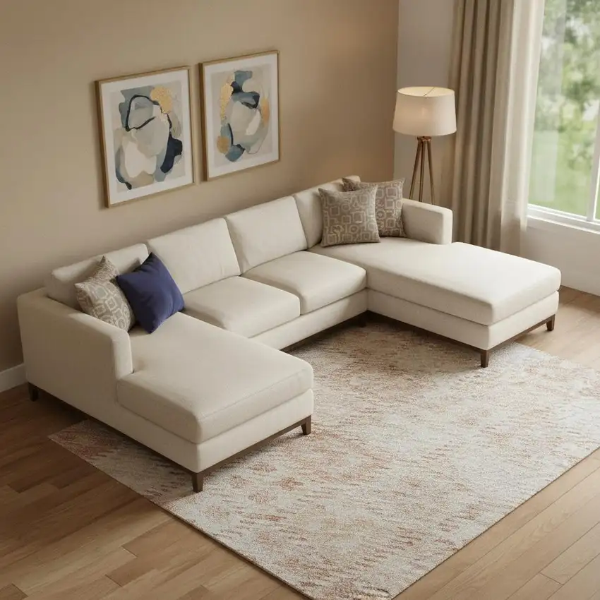 Pink And Ivory Geometric Washable Area Rug With UV Protection Photo 2