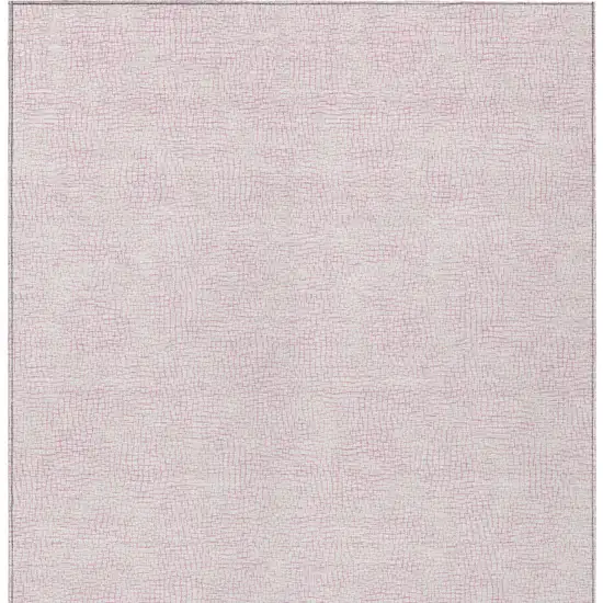 Pink And Ivory Geometric Washable Indoor Outdoor Area Rug Photo 4
