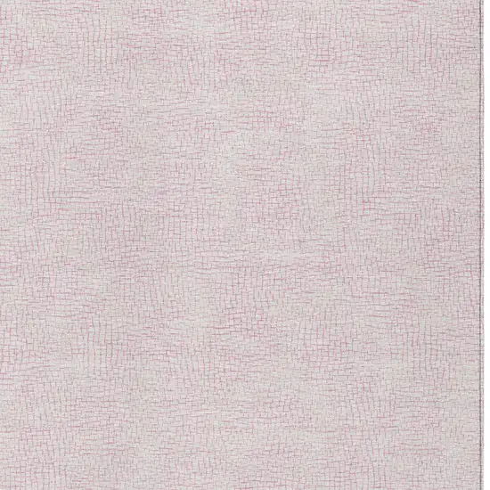 Pink And Ivory Geometric Washable Indoor Outdoor Area Rug Photo 4