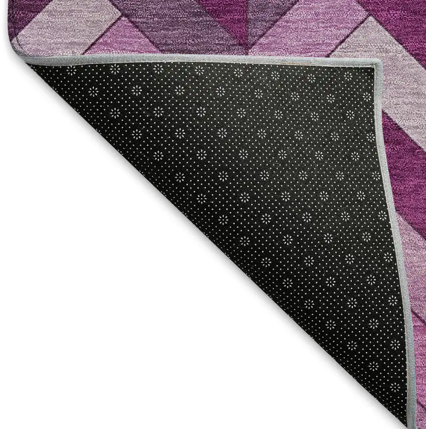 Pink And Ivory Geometric Washable Indoor Outdoor Area Rug Photo 4