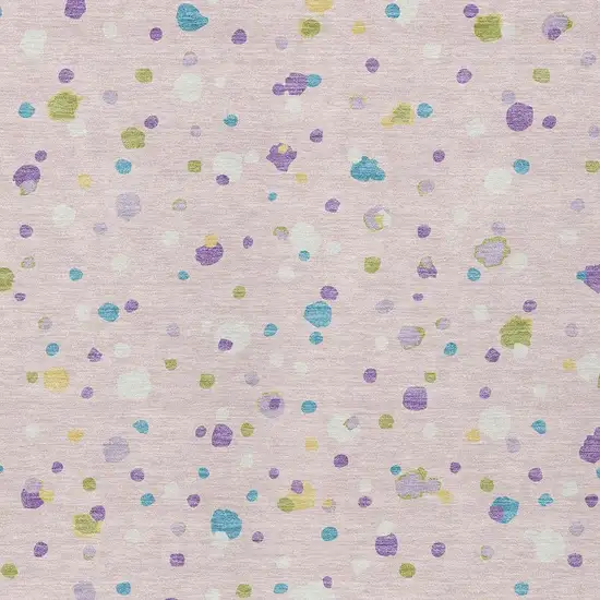 Pink And Ivory Geometric Washable Indoor Outdoor Area Rug Photo 3