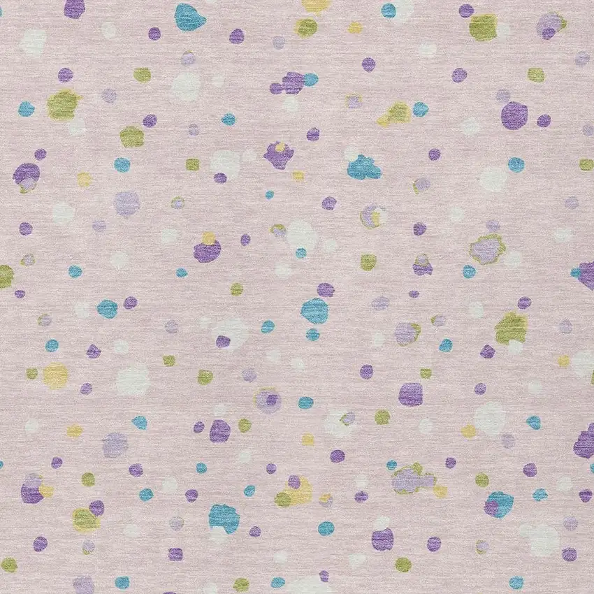 Pink And Ivory Geometric Washable Indoor Outdoor Area Rug Photo 3