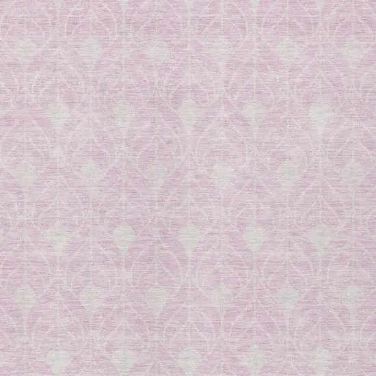Pink And Ivory Geometric Washable Indoor Outdoor Area Rug Photo 5