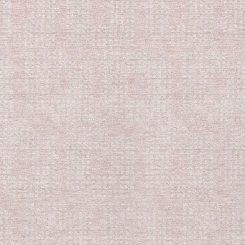 Pink And Ivory Geometric Washable Indoor Outdoor Area Rug Photo 6