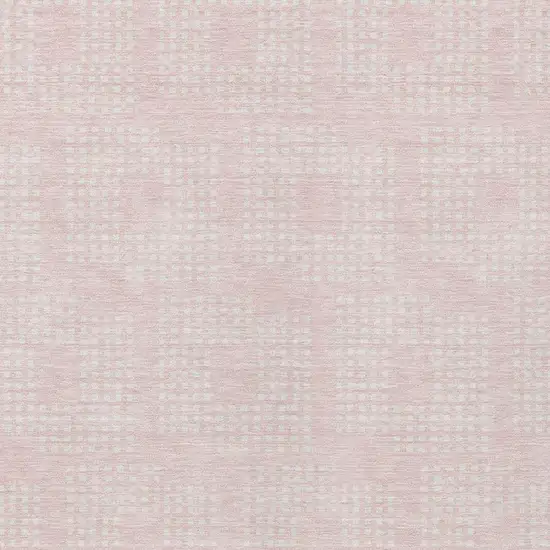 Pink And Ivory Geometric Washable Indoor Outdoor Area Rug Photo 6