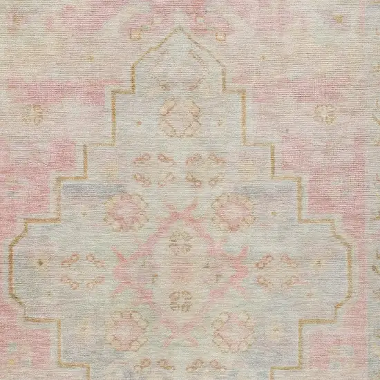 Pink And Ivory Medallion Washable Indoor Outdoor Area Rug Photo 3