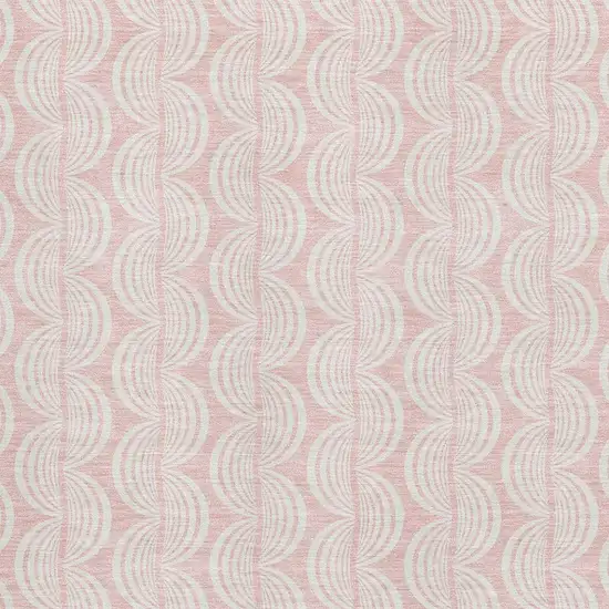 Pink And Ivory Ogee Washable Area Rug With UV Protection Photo 2