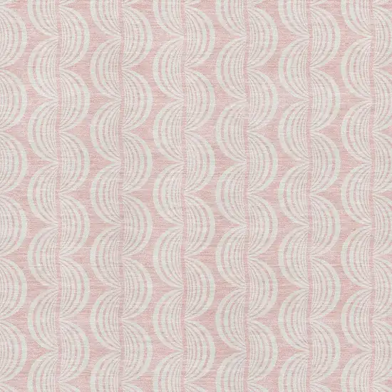 Pink And Ivory Ogee Washable Area Rug With UV Protection Photo 2