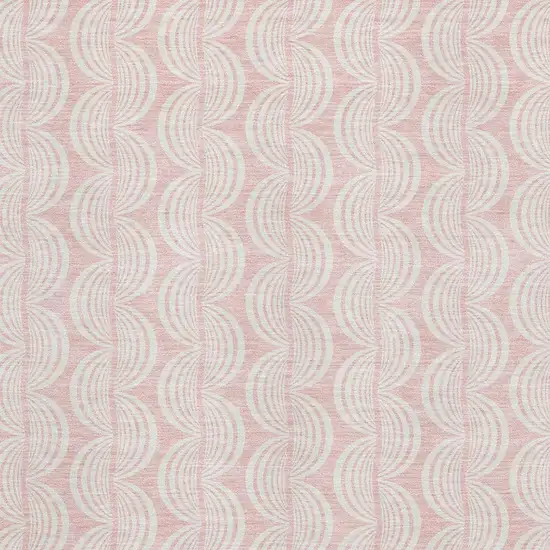 Pink And Ivory Ogee Washable Area Rug With UV Protection Photo 2