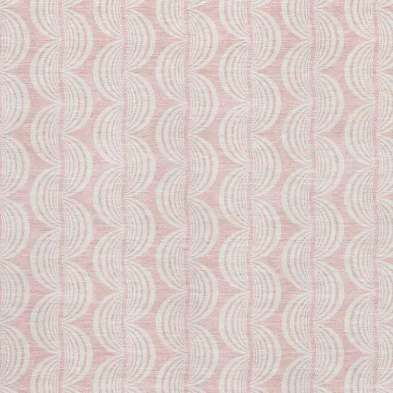 Pink And Ivory Ogee Washable Area Rug With UV Protection Photo 2