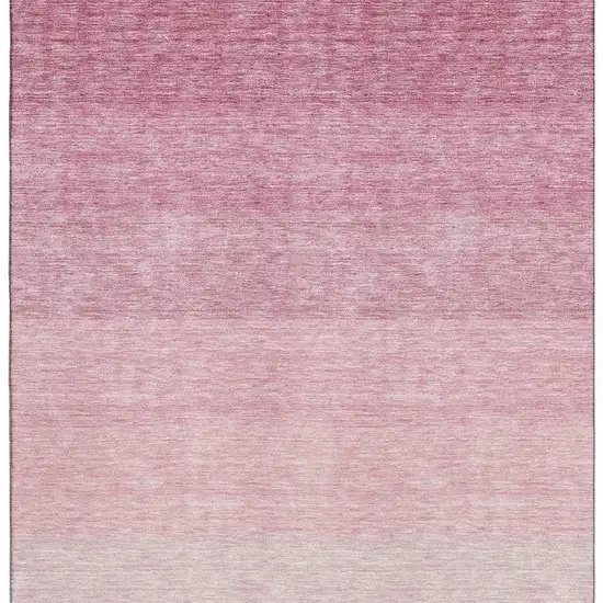 Pink And Ivory Ombre Washable Area Rug With UV Protection Photo 4