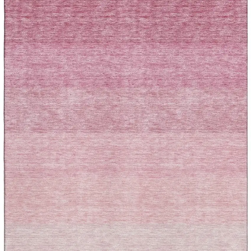 Pink And Ivory Ombre Washable Area Rug With UV Protection Photo 4