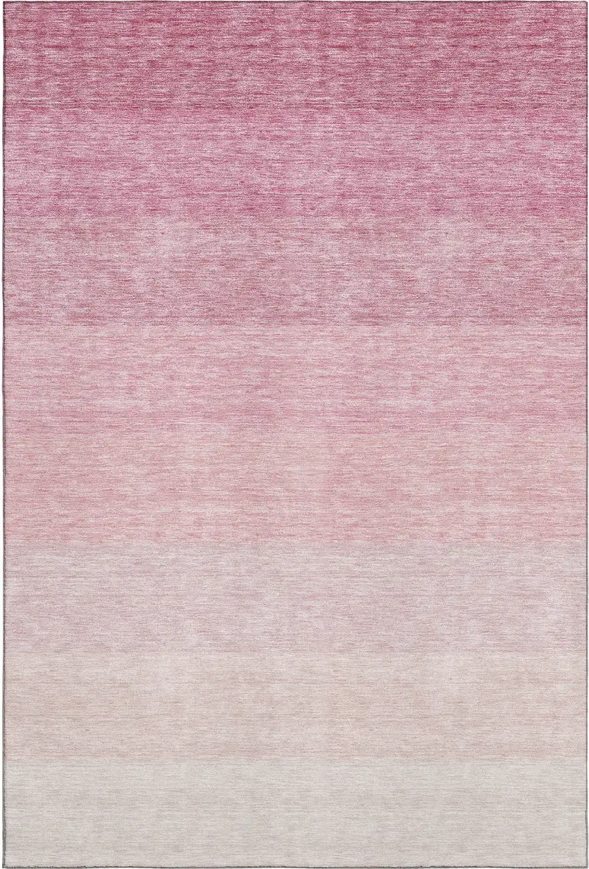 Pink And Ivory Ombre Washable Area Rug With UV Protection Photo 5