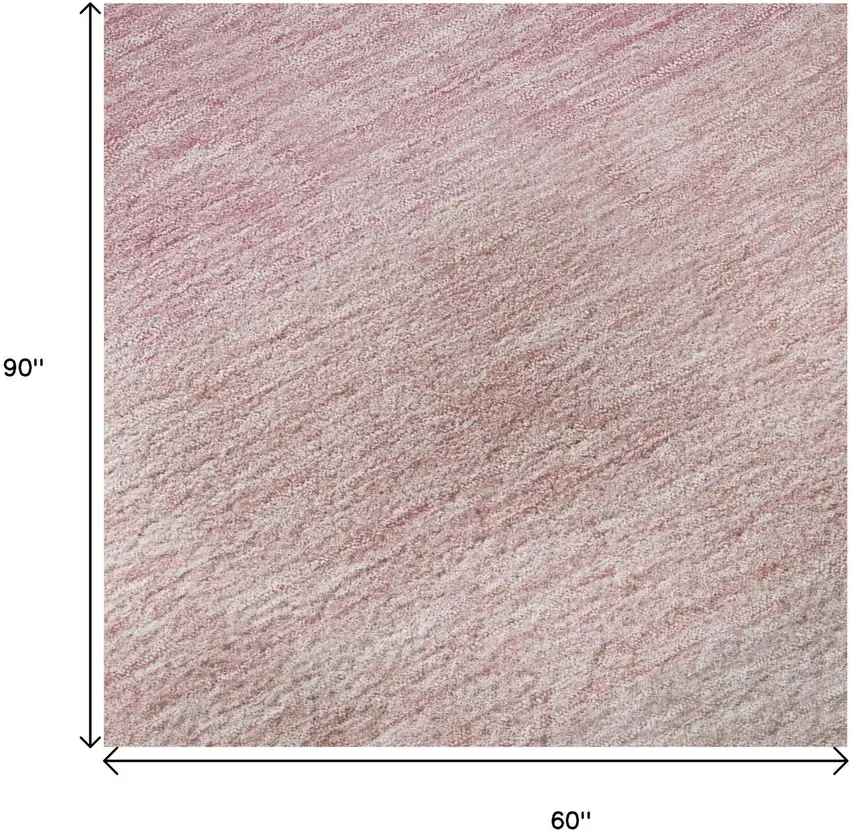 Pink And Ivory Ombre Washable Area Rug With UV Protection Photo 9