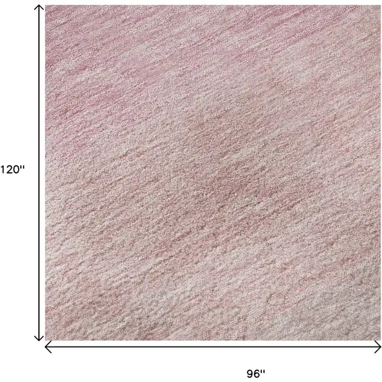 Pink And Ivory Ombre Washable Area Rug With UV Protection Photo 8