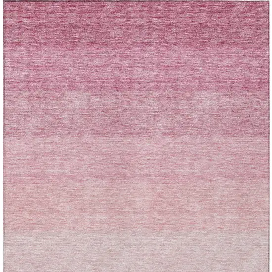 Pink And Ivory Ombre Washable Indoor Outdoor Area Rug Photo 5