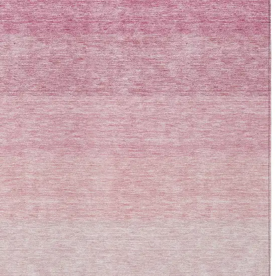 Pink And Ivory Ombre Washable Indoor Outdoor Area Rug Photo 5