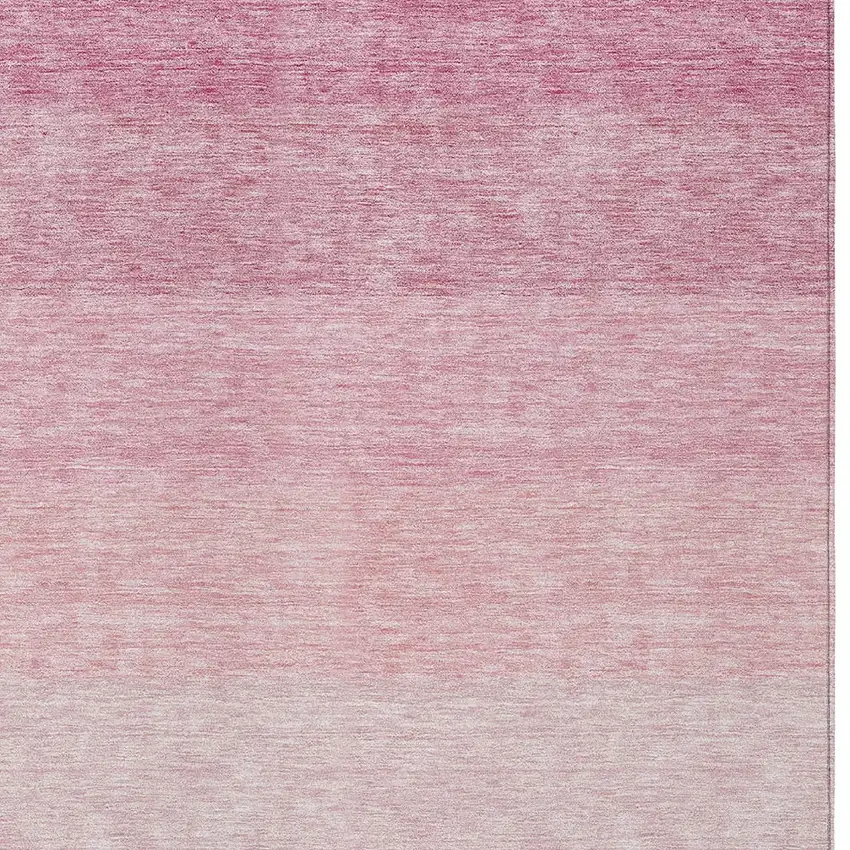 Pink And Ivory Ombre Washable Indoor Outdoor Area Rug Photo 5