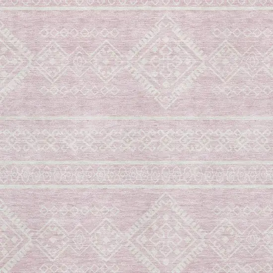 Pink And Ivory Southwestern Washable Area Rug With UV Protection Photo 3