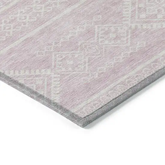 Pink And Ivory Southwestern Washable Indoor Outdoor Area Rug Photo 4