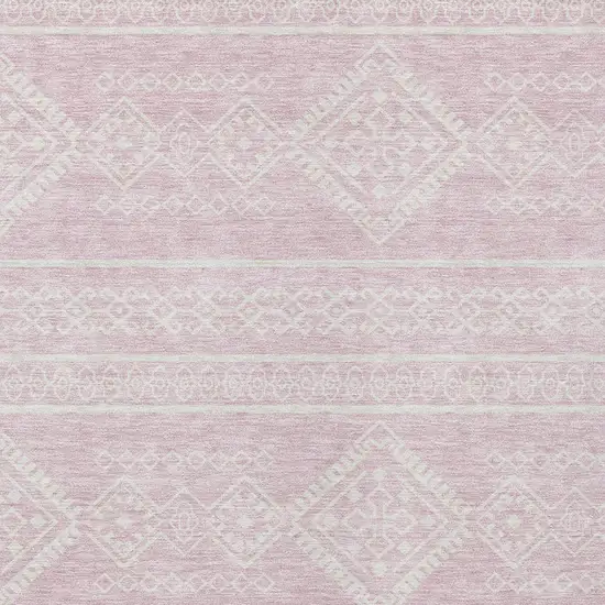Pink And Ivory Southwestern Washable Indoor Outdoor Area Rug Photo 5