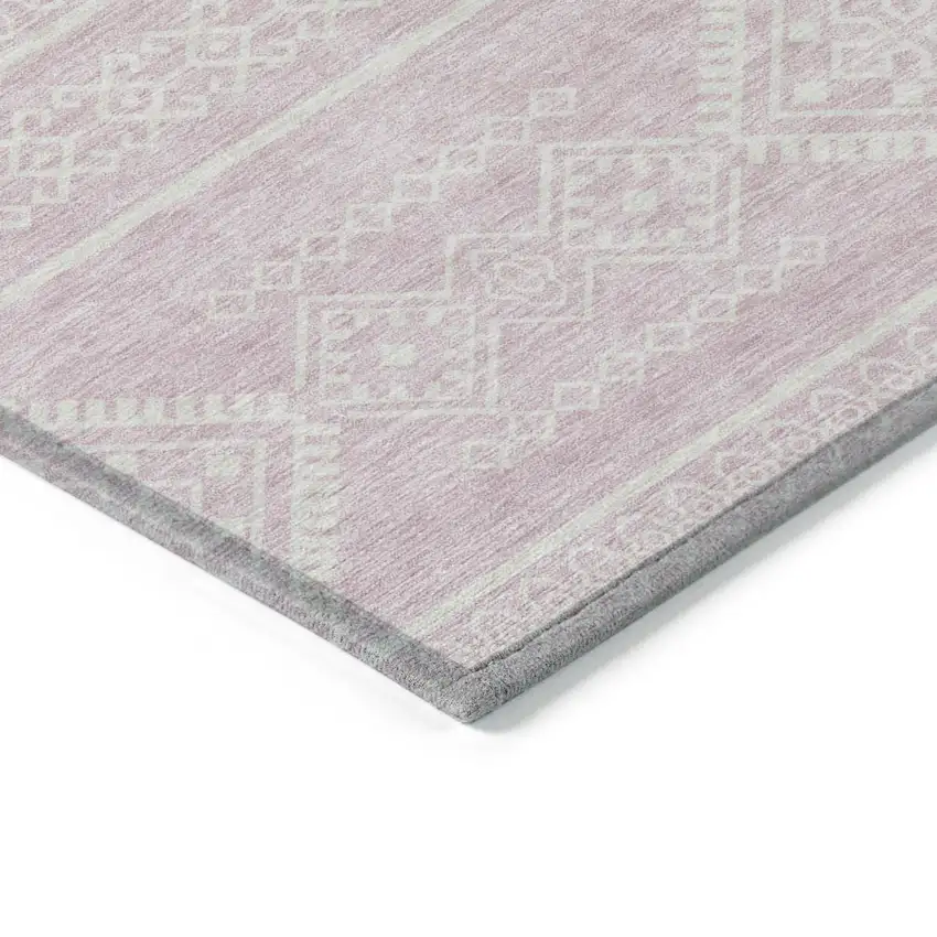 Pink And Ivory Southwestern Washable Indoor Outdoor Area Rug Photo 4