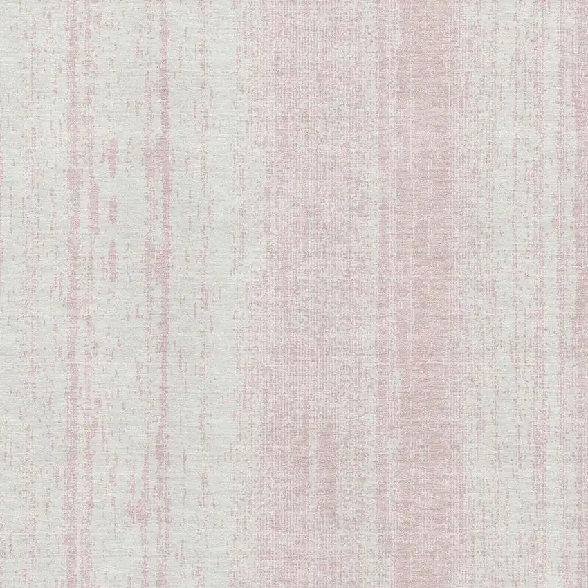 Pink And Ivory Striped Washable Area Rug With UV Protection Photo 4