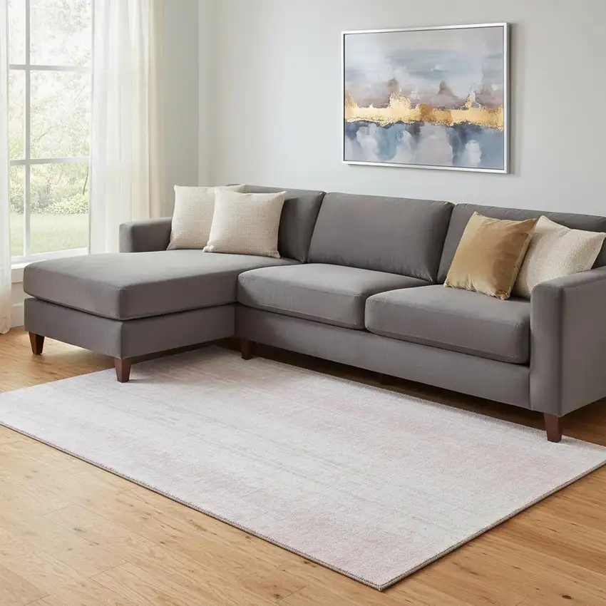 Pink And Ivory Striped Washable Area Rug With UV Protection Photo 1