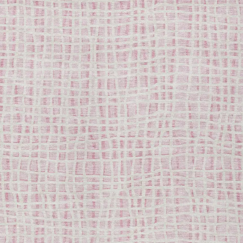 Pink And Ivory Striped Washable Indoor Outdoor Area Rug Photo 4