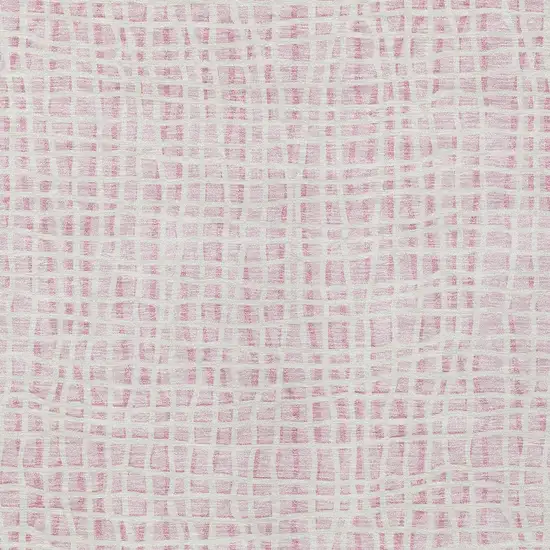 Pink And Ivory Striped Washable Indoor Outdoor Area Rug Photo 3