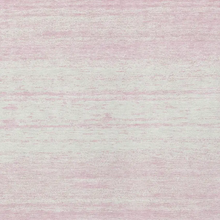 Pink And Ivory Striped Washable Indoor Outdoor Area Rug Photo 6