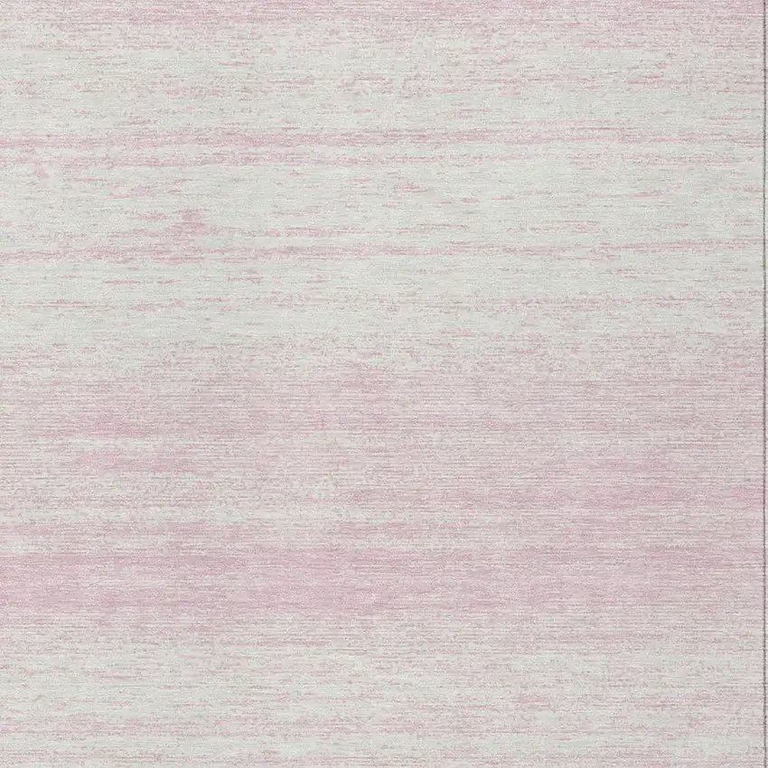 Pink And Ivory Striped Washable Indoor Outdoor Area Rug Photo 6