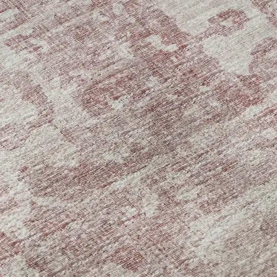 Pink And Ivory Tribal Washable Indoor Outdoor Area Rug Photo 7