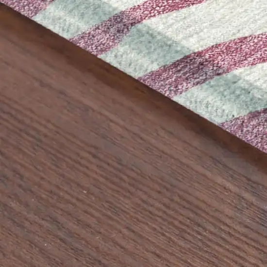 Pink And Ivory Zebra Print Washable Indoor Outdoor Area Rug Photo 2