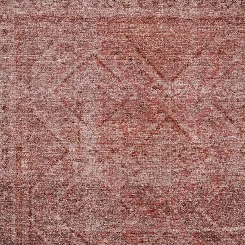 Pink And Mauve Geometric Washable Area Rug With UV Protection Photo 3