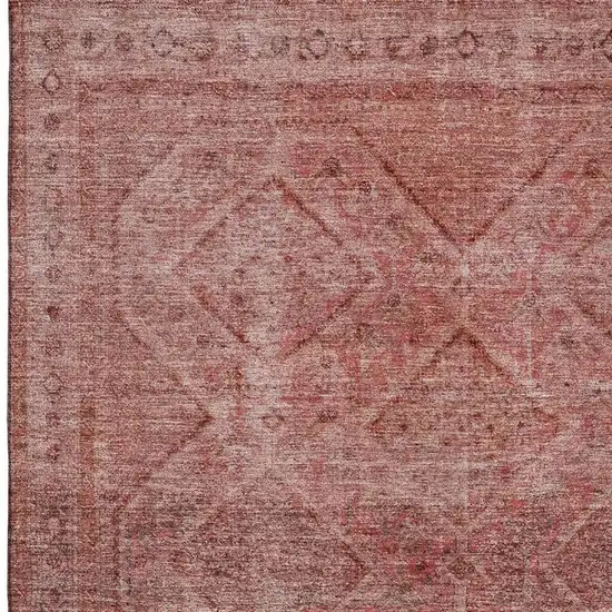 Pink And Mauve Geometric Washable Area Rug With UV Protection Photo 3