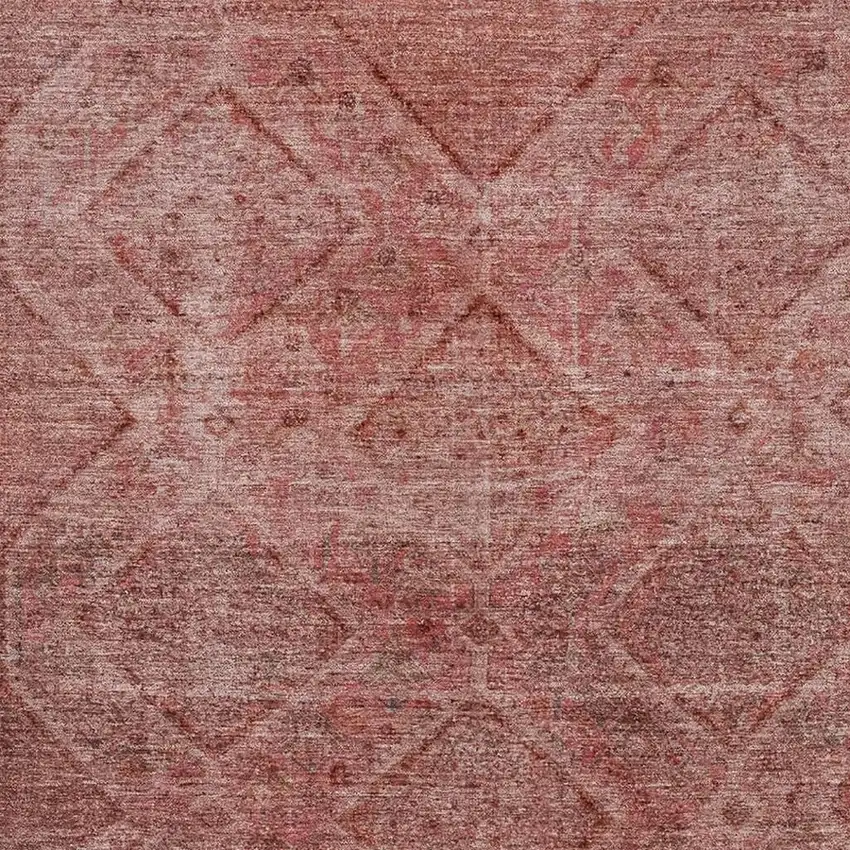 Pink And Mauve Geometric Washable Area Rug With UV Protection Photo 3