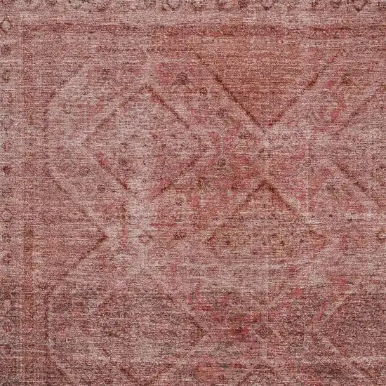 Pink And Mauve Geometric Washable Area Rug With UV Protection Photo 3