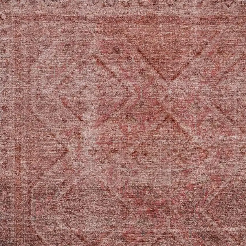 Pink And Mauve Geometric Washable Area Rug With UV Protection Photo 3