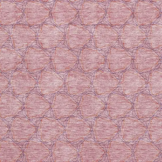 Pink And Purple Geometric Washable Area Rug With UV Protection Photo 2